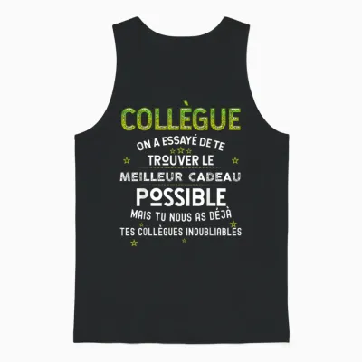 Gift for Our Colleague from the Best T-Shirt, Black, S Unisex Tank Top - Black