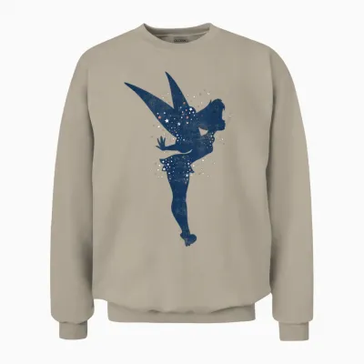 Disney Peter Pan Tinkerbell Americana Shadow Graphic Unisex Sweatshirt - Sand