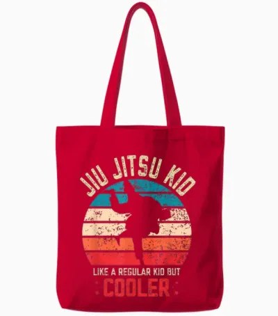 Jiu Jitsu Kid Martial Art Bjj Tote Bags - Red