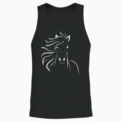 Horse Unisex Tank Top - Black