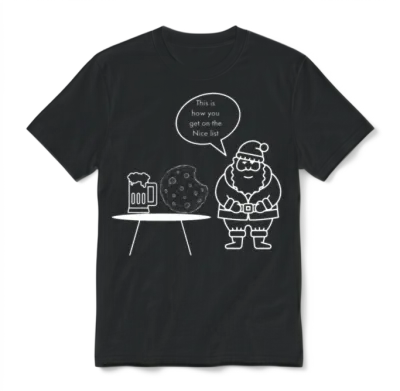 Funny Santa Joke Unisex T-Shirt - Black