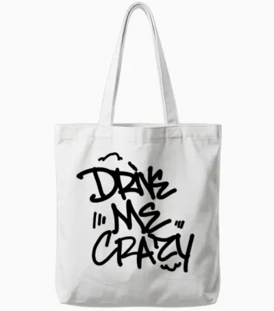Drive Me Crazy Tote Bags - White