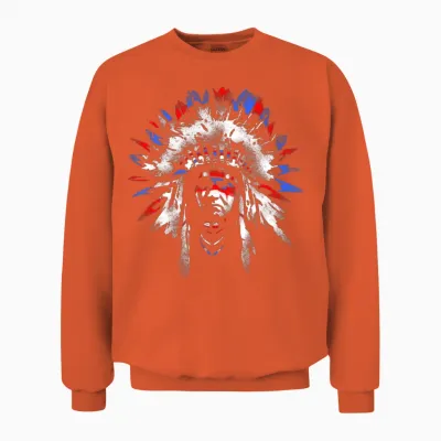 Native American Unisex Sweatshirt - Orange