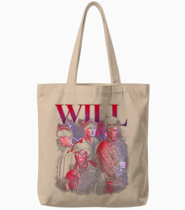 Stranger Things Will Heartthrob Officially Licensed Tote Bags in Natural