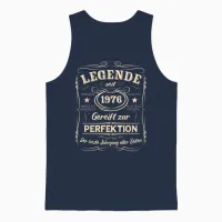 Legends 1976 Born Gift Vintage 1976 Birthday Unisex Tank Top in Navy - 1