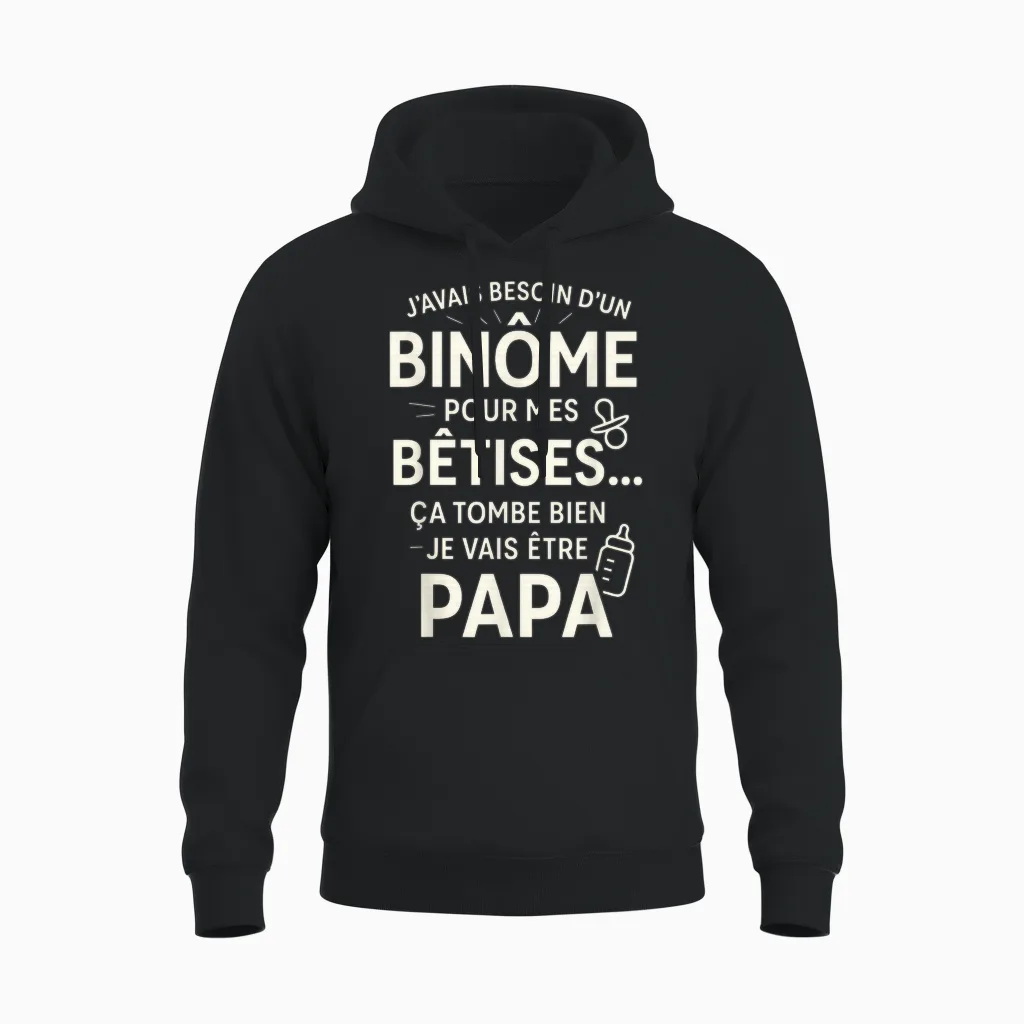I Will Be Dad Funny Future Father Unisex Hoodie in Black