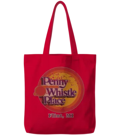 Penny Whistle Place Tote Bags - Red