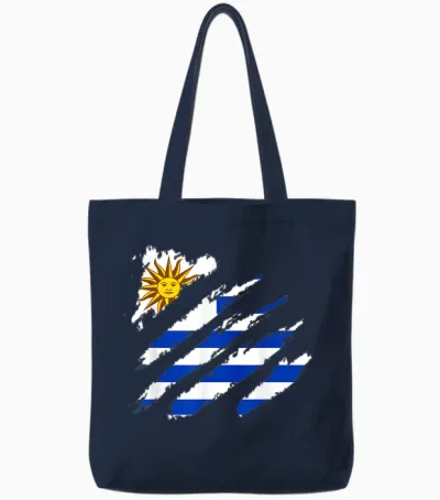 Uruguay-Flagge Heritage Claw Uruguayan Pride Uruguayische Wurzeln Tote Bags - Navy