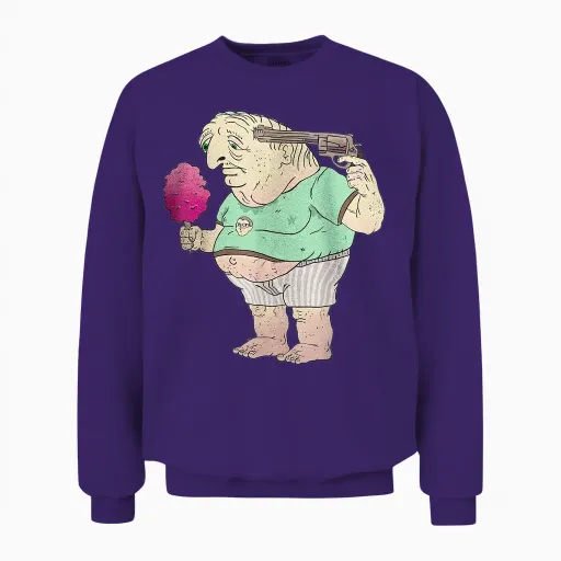 Desmond Smiling Friends Cotton Candy Unisex Sweatshirt - Purple