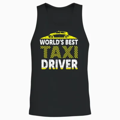 World's Best Taxi Driver T-Shirt, Black, S Unisex Tank Top - Black