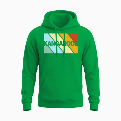 Kangaroo Retro Unisex Hoodie - Irish Green