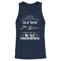 B 52 Bomber Unisex Tank Top - Navy – 2