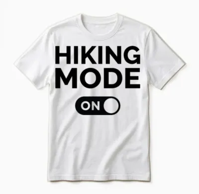 Hiking Mode On Unisex T-Shirt - White