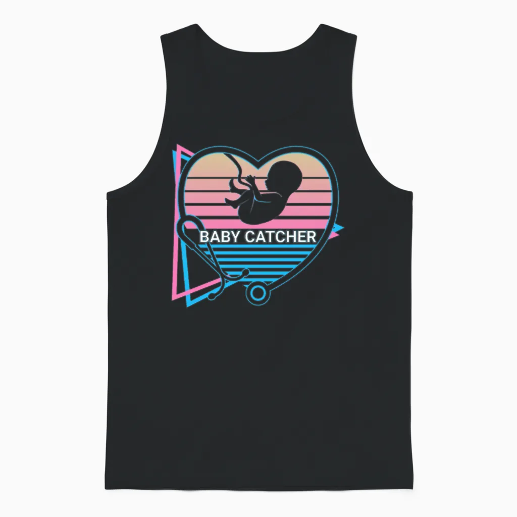 Obgyn Retro Unisex Tank Top in Black
