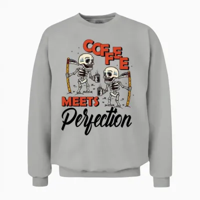Coffee Meets Perfection Unisex Sweatshirt - Ash