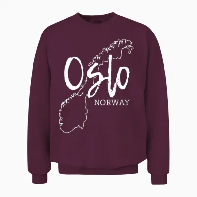 Oslo, Norway, Gift, Gift Idea Unisex Sweatshirt - Maroon