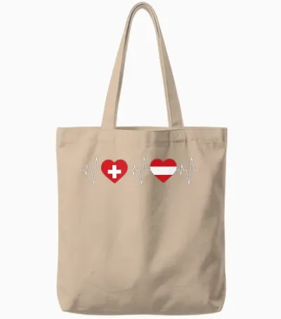österreich Flagge Schweiz Flagge österreich Schweiz Tote Bags - Natural