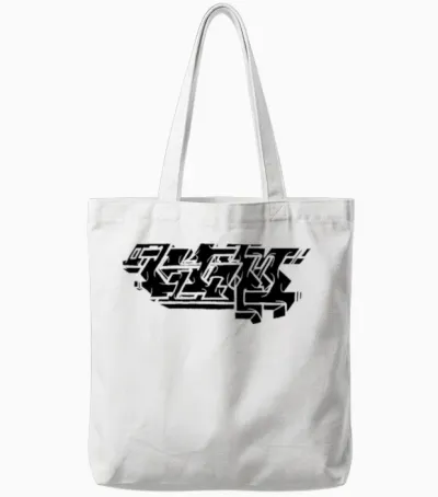 Graffiti Piece - Black Tote Bags - White