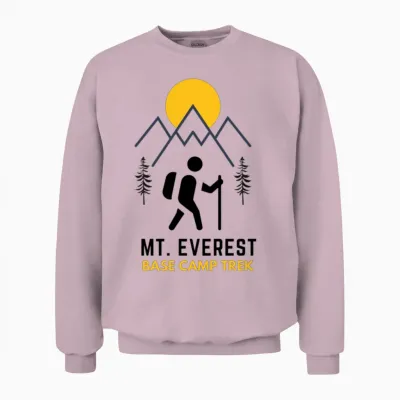 Everest Base Camp Trek Unisex Sweatshirt - Light Pink