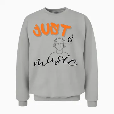Just Music Headphones Unisex Sweatshirt - Ash