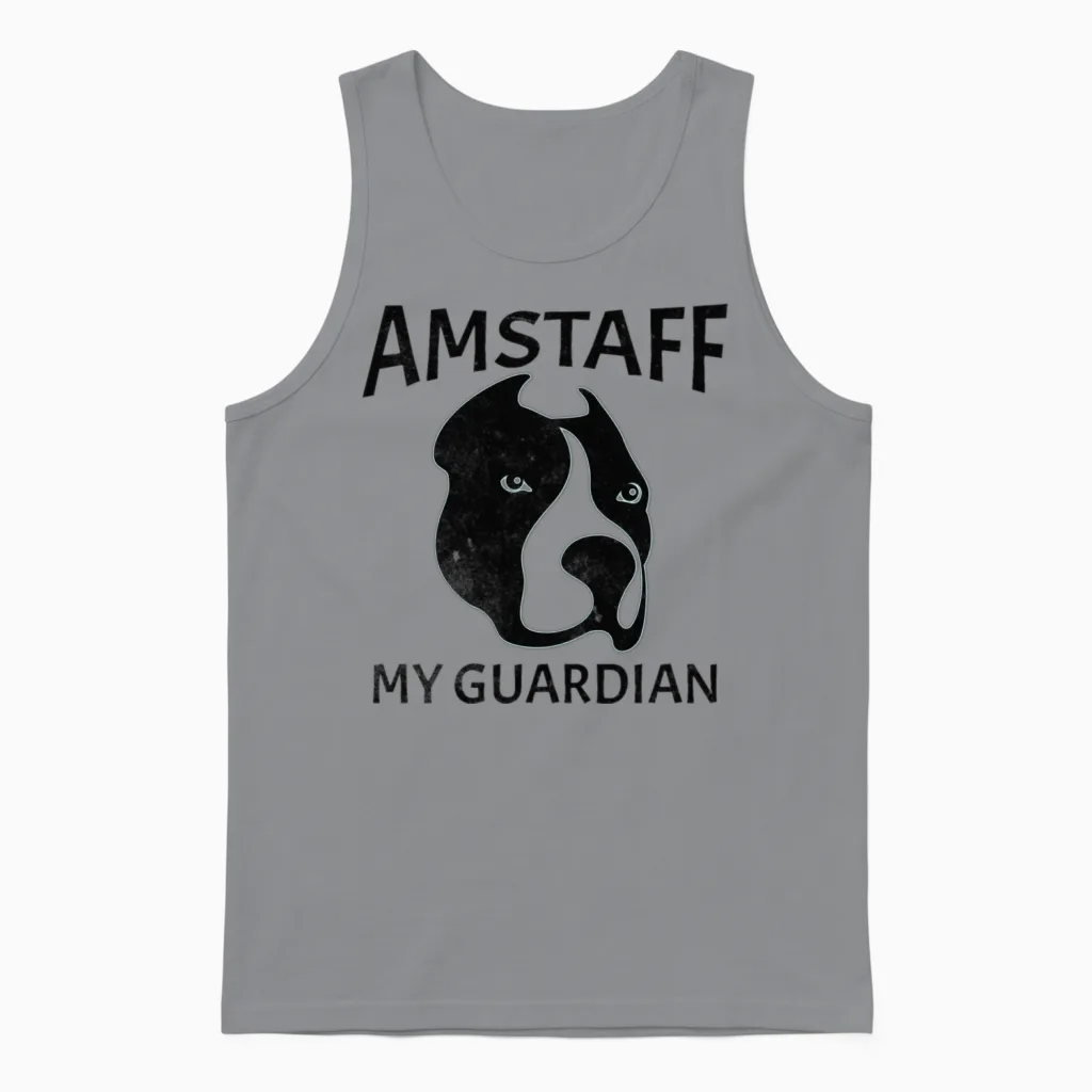 Amstaff.american Staffordshire Terrier Dog Art Unisex Tank Top in Sport Grey
