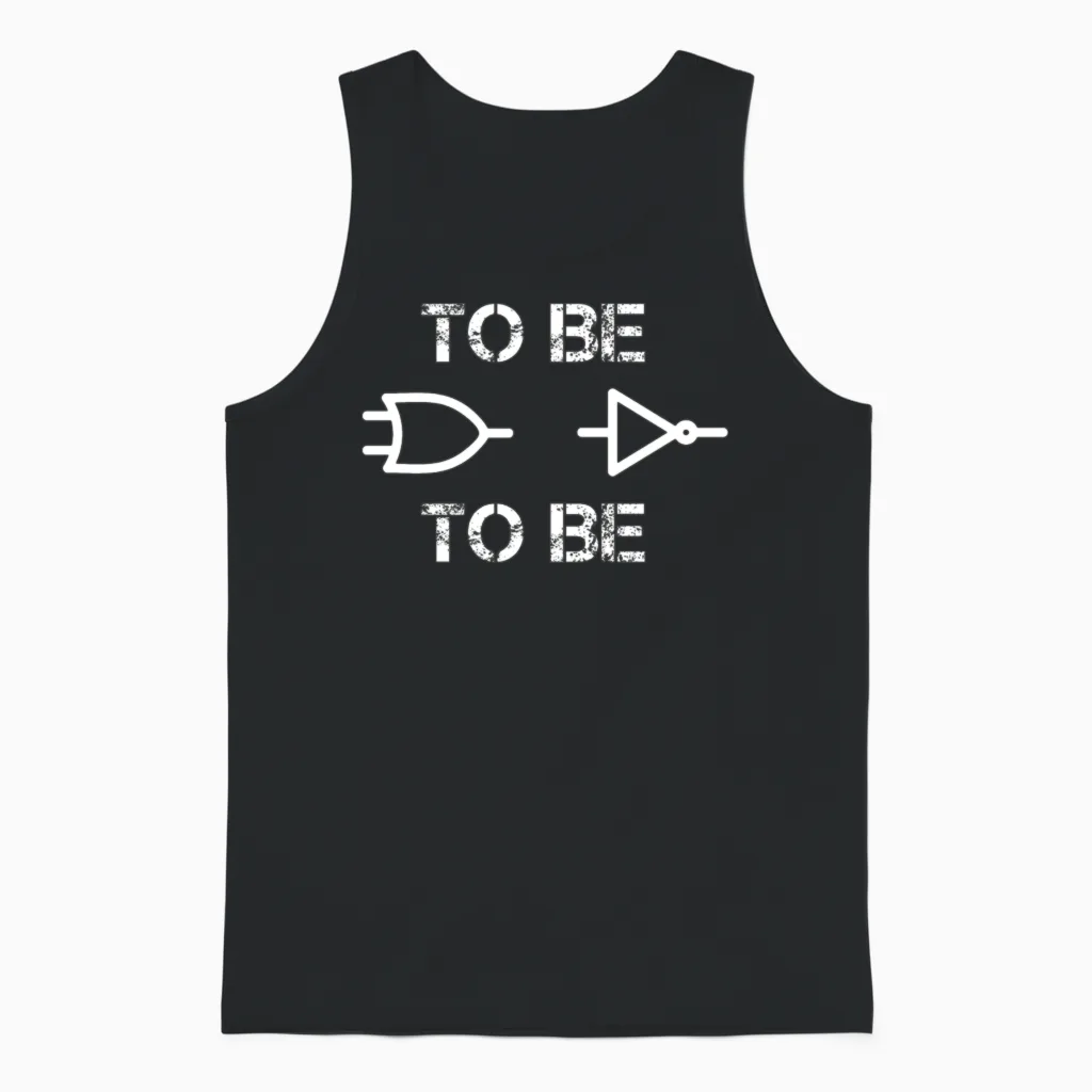 Logic Circuit Electrical Engineering Unisex Tank Top in Black
