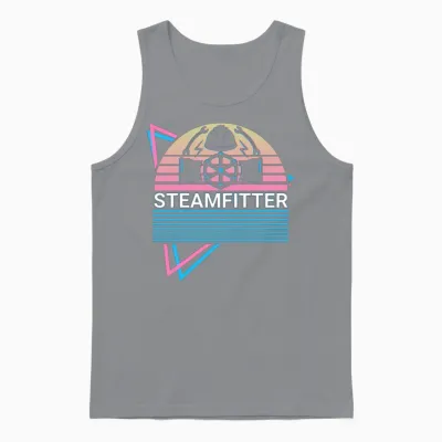 Steamfitter Steam Fitter Retro Unisex Tank Top - Sport Grey