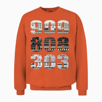 303 808 909 Music History Unisex Sweatshirt - Orange