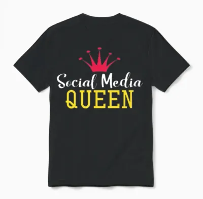 Social Media Queen Unisex T-Shirt - Black