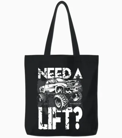 Truck Need a Lift Tote Bags - Black