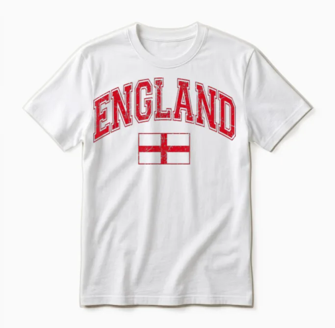 England Unisex T-Shirt in White