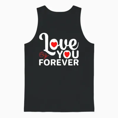 Love You Forever Gif for Her Unisex Tank Top - Black