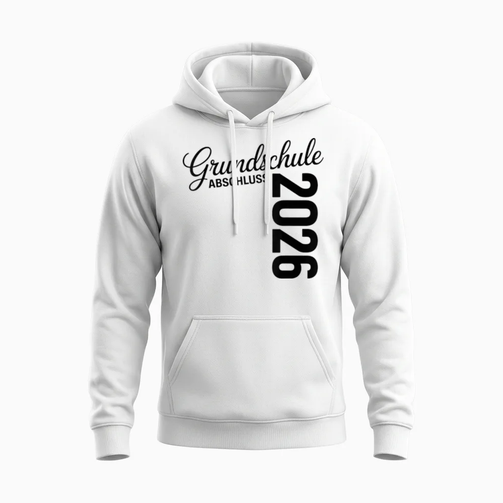 Abschluss Grundschule 2026 Grundschule Abschied Abgänger Unisex Hoodie in White