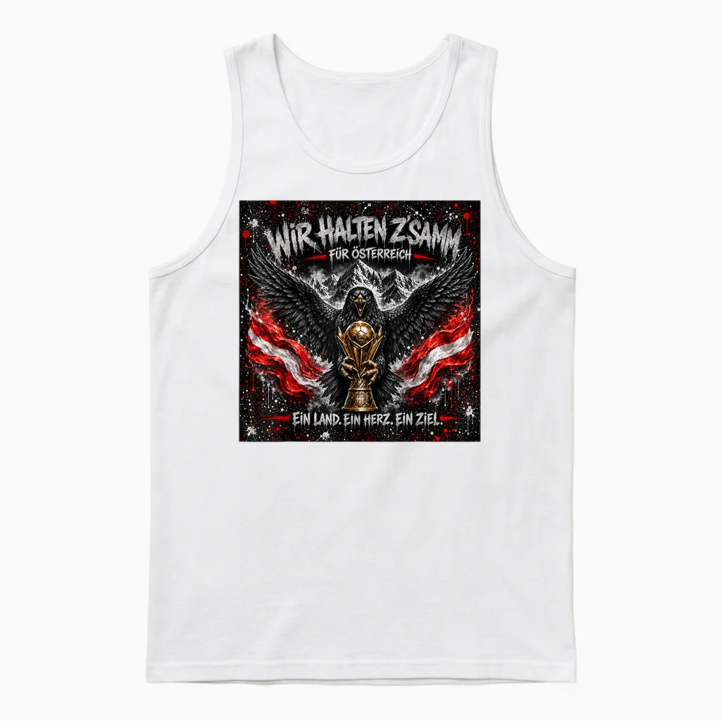 Wir Halten Z´samm Für österreich Ein Land Ein Herz Ein Ziel Unisex Tank Top in White