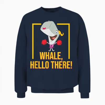 Pearl Krabs - Whale, Hello There! Unisex Sweatshirt - Navy