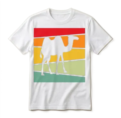 Camel Retro Unisex T-Shirt - White
