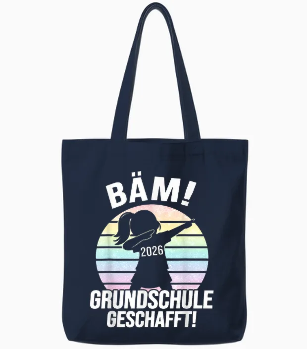 Bäm Grundschule Geschafft Grundschule Abschluss 2026 Tote Bags in Navy
