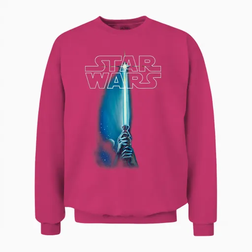Star Wars Lightsaber T-Shirt, Black Unisex Sweatshirt - Heliconia