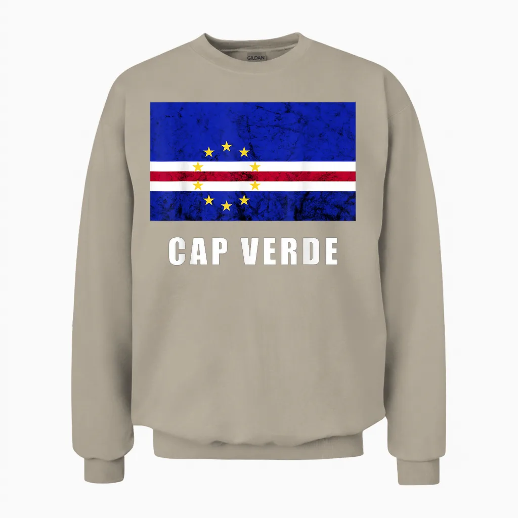 Kap Verde Flagge Cap Verde Stars Kap Verde Island Pride Unisex Sweatshirt in Sand