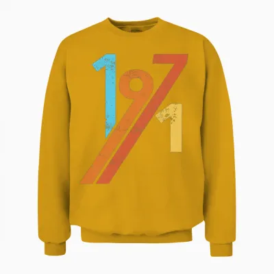 1971 Vintage Retro Birthday Unisex Sweatshirt - Gold