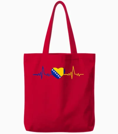 Bosnien Love Bosnien Flagge Bosnien Flagge Für Bosnier Mit Herz Tote Bags - Red