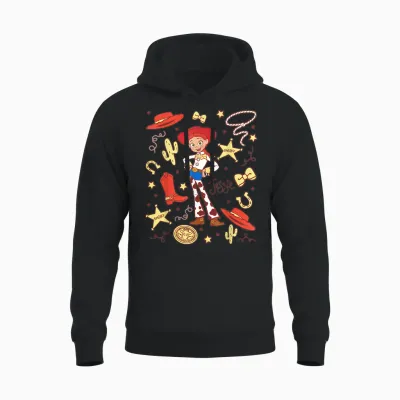 Disney and Pixar's Toy Story Jessie Cowgirl Western Spirit Unisex Hoodie - Black