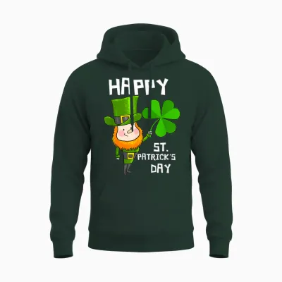 Happy St. Patrick's Day Kobold Erwachsene Männer Frauen Kinder Unisex Hoodie - Forest