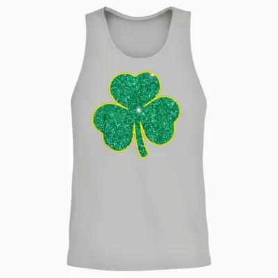 Leprechaun's Pick: Happy St. Patrick's Day Shamrock Paddy T-Shirt, Black, S Unisex Tank Top - Ash
