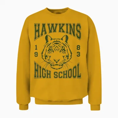 Stranger Things Hawkins High School Tiger 1983 Unisex Sweatshirt - Gold