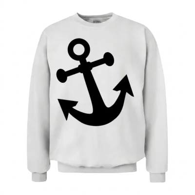 Anchor Unisex Sweatshirt - White