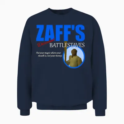 Zaff's Discount Battlestaves Unisex Sweatshirt - Navy