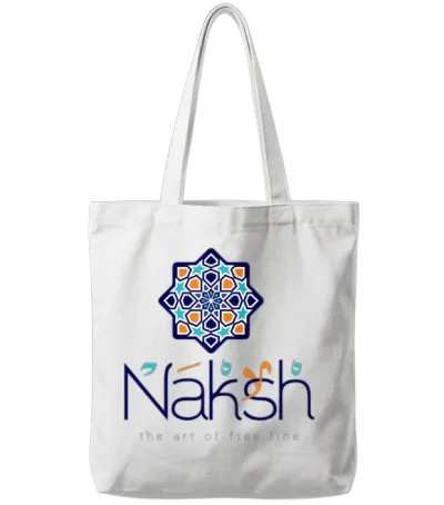 The Art of Free Line Tote Bags - White