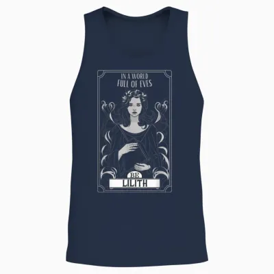Lilith, in a World Full of Eves, Be a Lilith T-Shirt, Black, S Unisex Tank Top - Navy