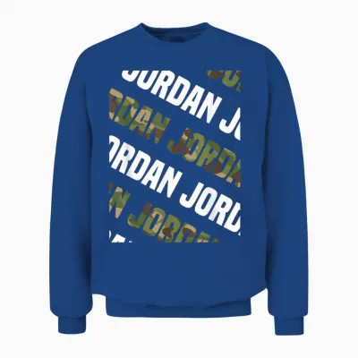Jordan Camo Pattern Green Camouflage Unisex Sweatshirt - Royal